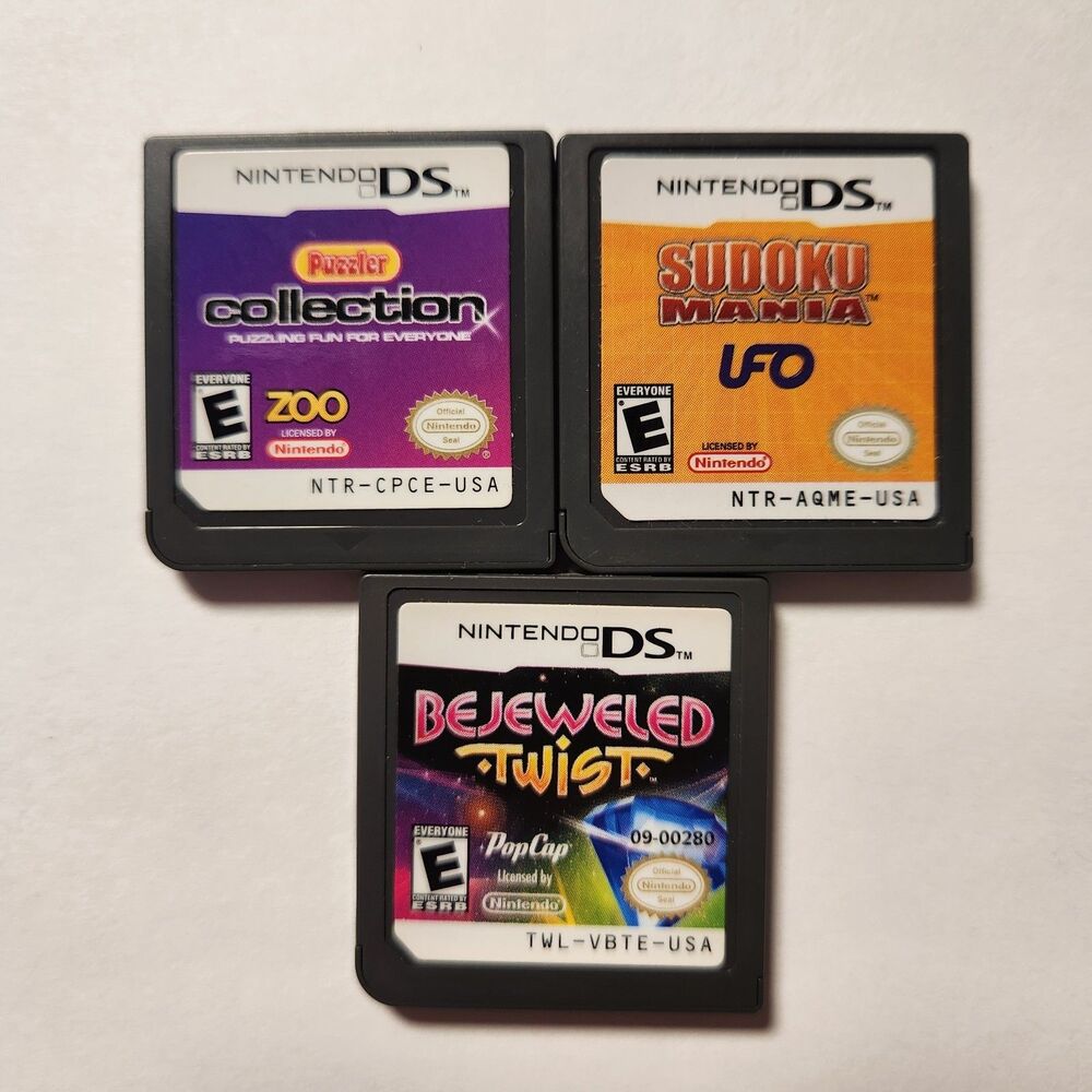 DS Game Bundle: Sudoku, Puzzler Collection, & Bejeweled Game Only